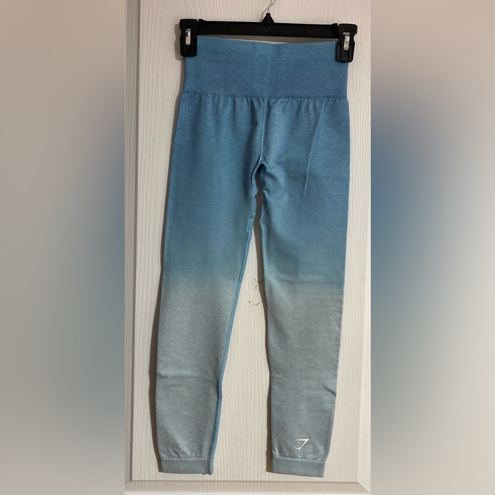 NWOT Gymshark Blue Ombré Athleisure Activewear Workout Gym Leggings Size XS - Picture 6 of 9